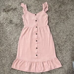 Monteau Los Angeles Women’s Junior Linen Blend Summer Dress Size M